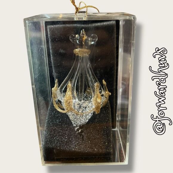 Sterling Hand Spun Glass Ornament in Case - Picture 4 of 11